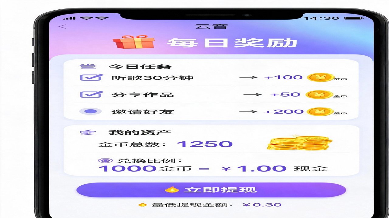 汽水音乐听歌赚钱完整教程：金币获取、兑换现金与提现全流程（2026版）
